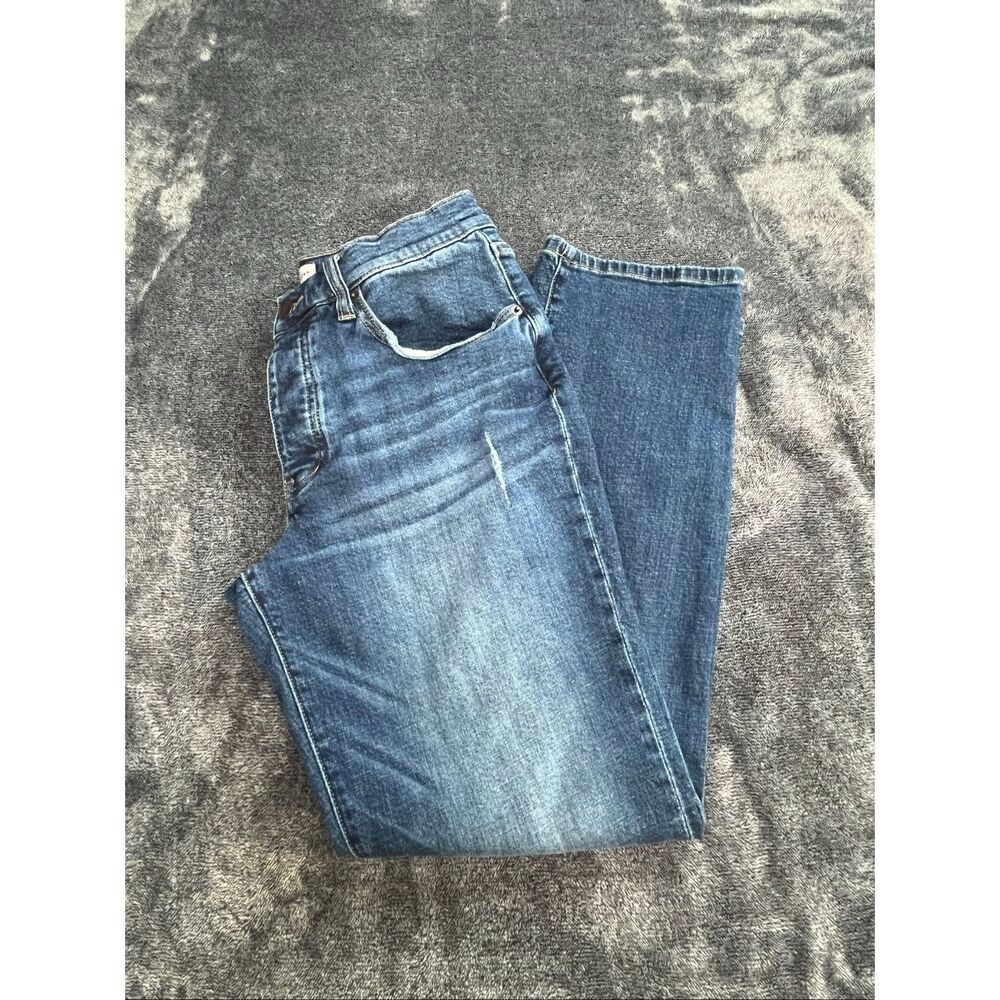 Oliver Logan Women’s Blue Jeans Size 27 Mid Rise Straight Leg Stretch Denim